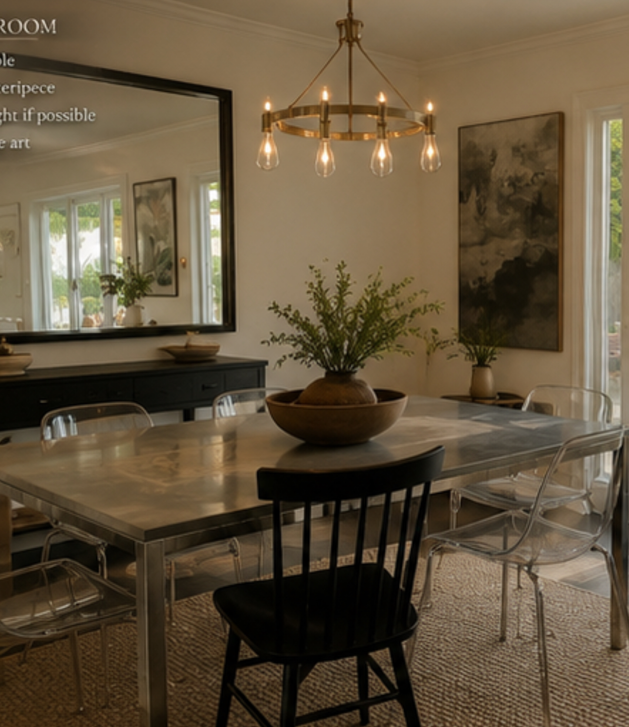Dining table styled